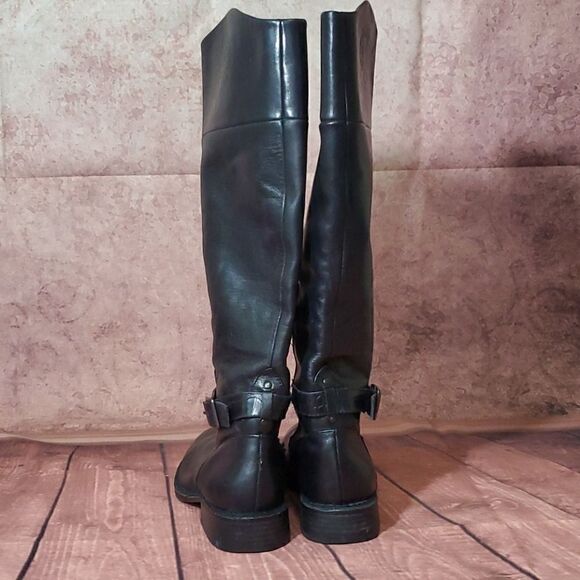 VINCE CAMUTO Black Leather Boots - Size 6 1/2 - Picture 8 of 11
